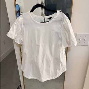 White Puff-Sleeve T-shirt